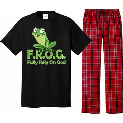 Frog Fully Rely On God Pajama Set