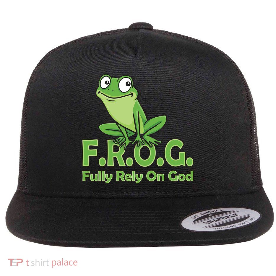 Frog Fully Rely On God Flatbill Hat