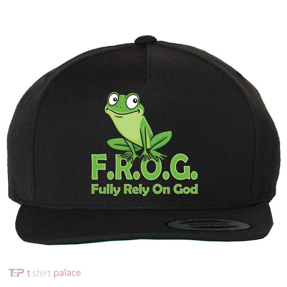 Frog Fully Rely On God Wool Snapback Cap
