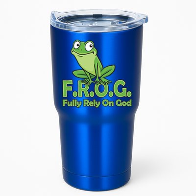 Frog Fully Rely On God Tumbler