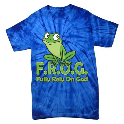 Frog Fully Rely On God Tie-Dye T-Shirt