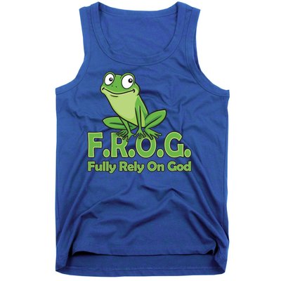 Frog Fully Rely On God Tank Top