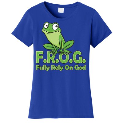 Frog Fully Rely On God Women's T-Shirt