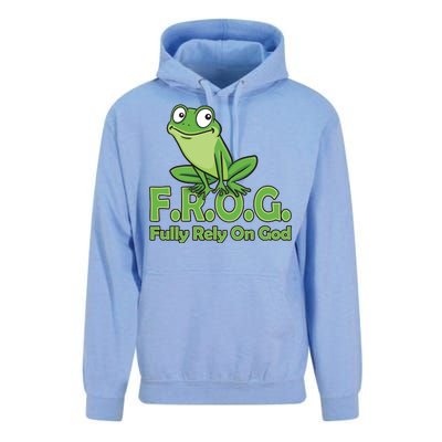 Frog Fully Rely On God Unisex Surf Hoodie