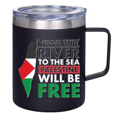 From The River To The Sea Palestine Will Be Free 12oz Stainless Steel Coffee Mug