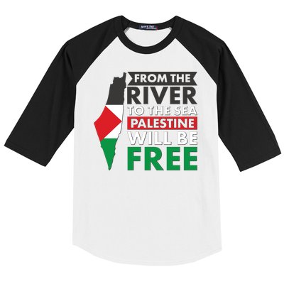 From The River To The Sea Palestine Will Be Free Baseball Sleeve Shirt