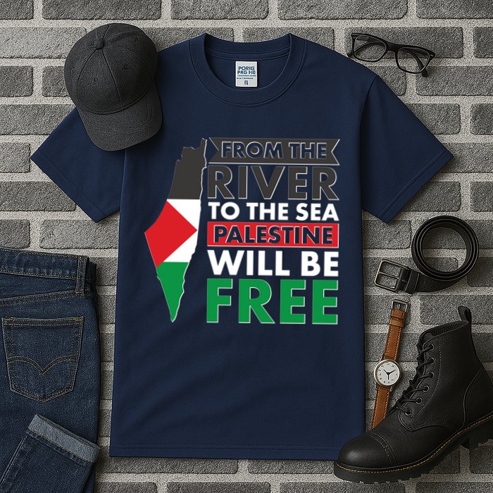 From The River To The Sea Palestine Will Be Free Tall T-Shirt