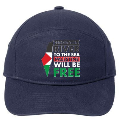 From The River To The Sea Palestine Will Be Free 7-Panel Snapback Hat