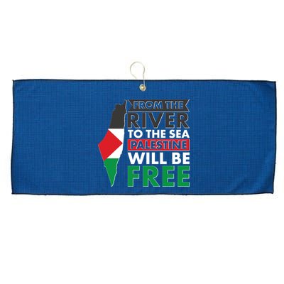 From The River To The Sea Palestine Will Be Free Large Microfiber Waffle Golf Towel