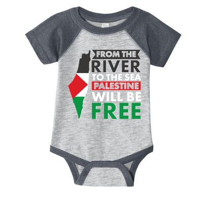 From The River To The Sea Palestine Will Be Free Infant Baby Jersey Bodysuit