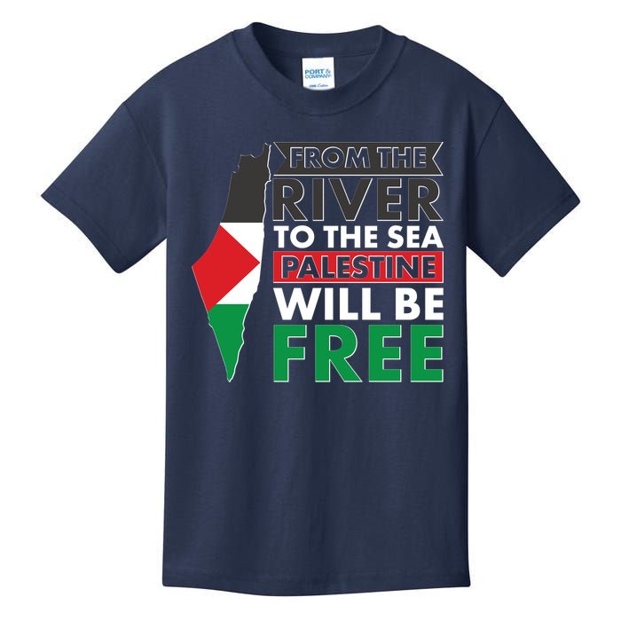 From The River To The Sea Palestine Will Be Free Kids T-Shirt