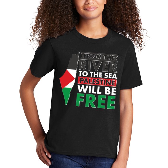From The River To The Sea Palestine Will Be Free Kids T-Shirt
