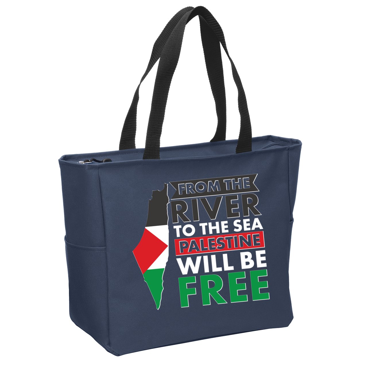 From The River To The Sea Palestine Will Be Free Zip Tote Bag
