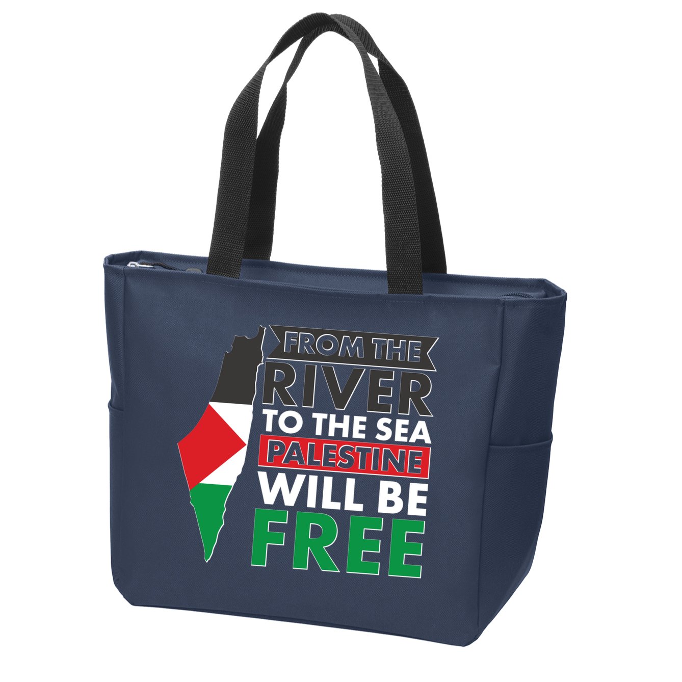 From The River To The Sea Palestine Will Be Free Zip Tote Bag