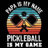 Funny Retro Papa Pickleball Sunset Gift 16 in Basic Backpack
