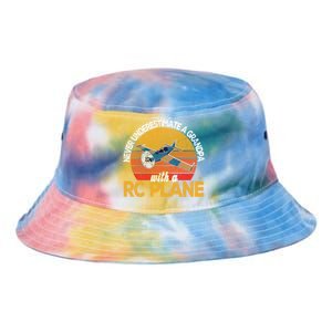 Funny Rc Plane Grandpa Model Airplane Pilot Retro Funny Gift Tie Dye Newport Bucket Hat