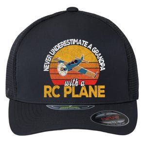 Funny Rc Plane Grandpa Model Airplane Pilot Retro Funny Gift Flexfit Unipanel Trucker Cap