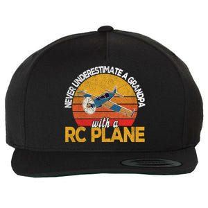 Funny Rc Plane Grandpa Model Airplane Pilot Retro Funny Gift Wool Snapback Cap