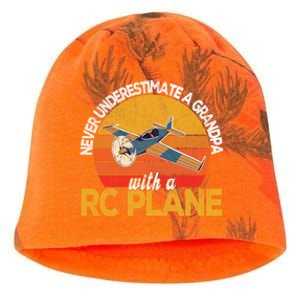 Funny Rc Plane Grandpa Model Airplane Pilot Retro Funny Gift Kati - Camo Knit Beanie