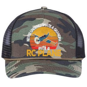 Funny Rc Plane Grandpa Model Airplane Pilot Retro Funny Gift Retro Rope Trucker Hat Cap