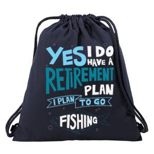 Fishing Retirement Plan Retired Gifts Grandpa Drawstring Bag