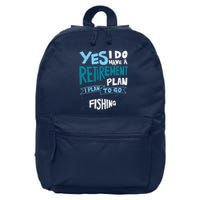 Fishing Retirement Plan Retired Gifts Grandpa 16 in Basic Backpack