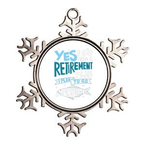 Fishing Retirement Plan Retired Gifts Grandpa Metallic Star Ornament