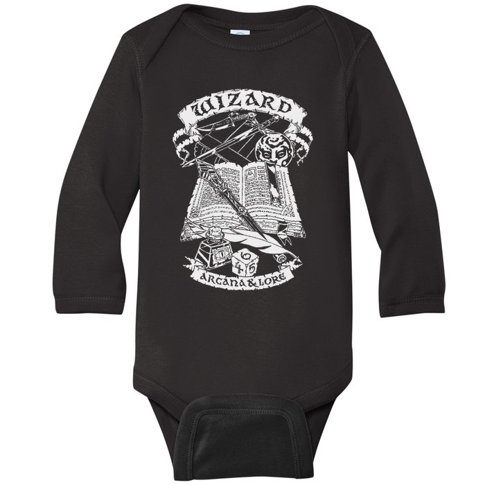 Fantasy Role Playing Game Wizard Baby Long Sleeve Bodysuit