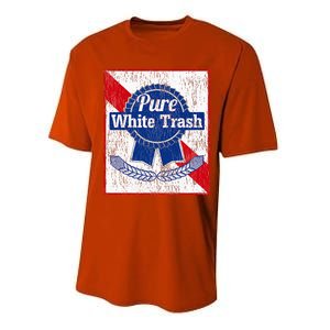 Funny Redneck Pure White Trash Performance Sprint T-Shirt