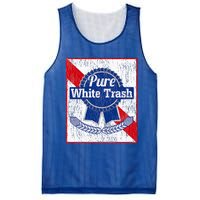 Funny Redneck Pure White Trash Mesh Reversible Basketball Jersey Tank