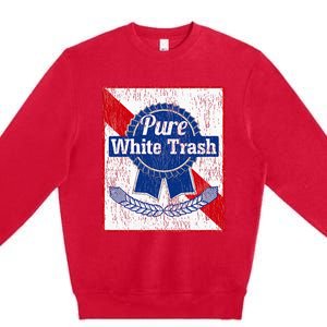 Funny Redneck Pure White Trash Premium Crewneck Sweatshirt