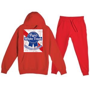 Funny Redneck Pure White Trash Premium Hooded Sweatsuit Set