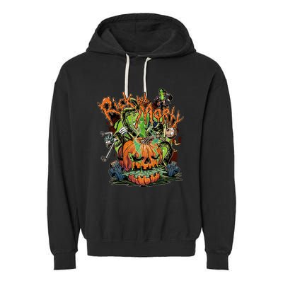 Funny Rick Pumpkin Halloween Garment-Dyed Fleece Hoodie