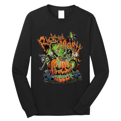 Funny Rick Pumpkin Halloween Long Sleeve Shirt