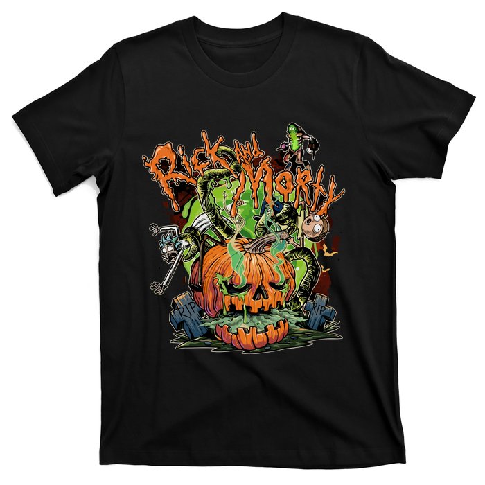 Funny Rick Pumpkin Halloween T-Shirt