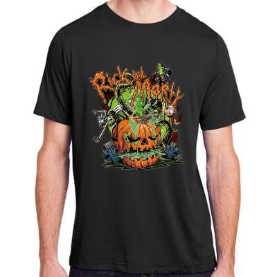 Funny Rick Pumpkin Halloween Adult ChromaSoft Performance T-Shirt