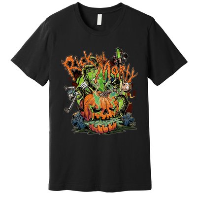 Funny Rick Pumpkin Halloween Premium T-Shirt