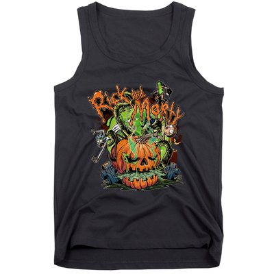 Funny Rick Pumpkin Halloween Tank Top