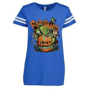 Funny Rick Pumpkin Halloween Enza Ladies Jersey Football T-Shirt