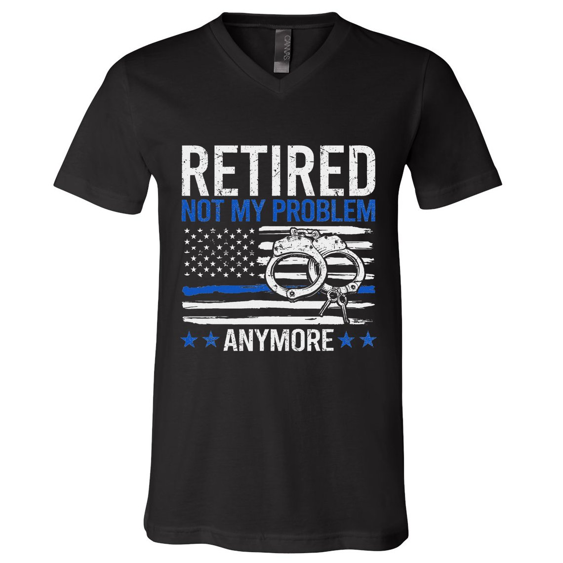 Funny Retired Police Officer Law Enforcement Retirement V-Neck T-Shirt