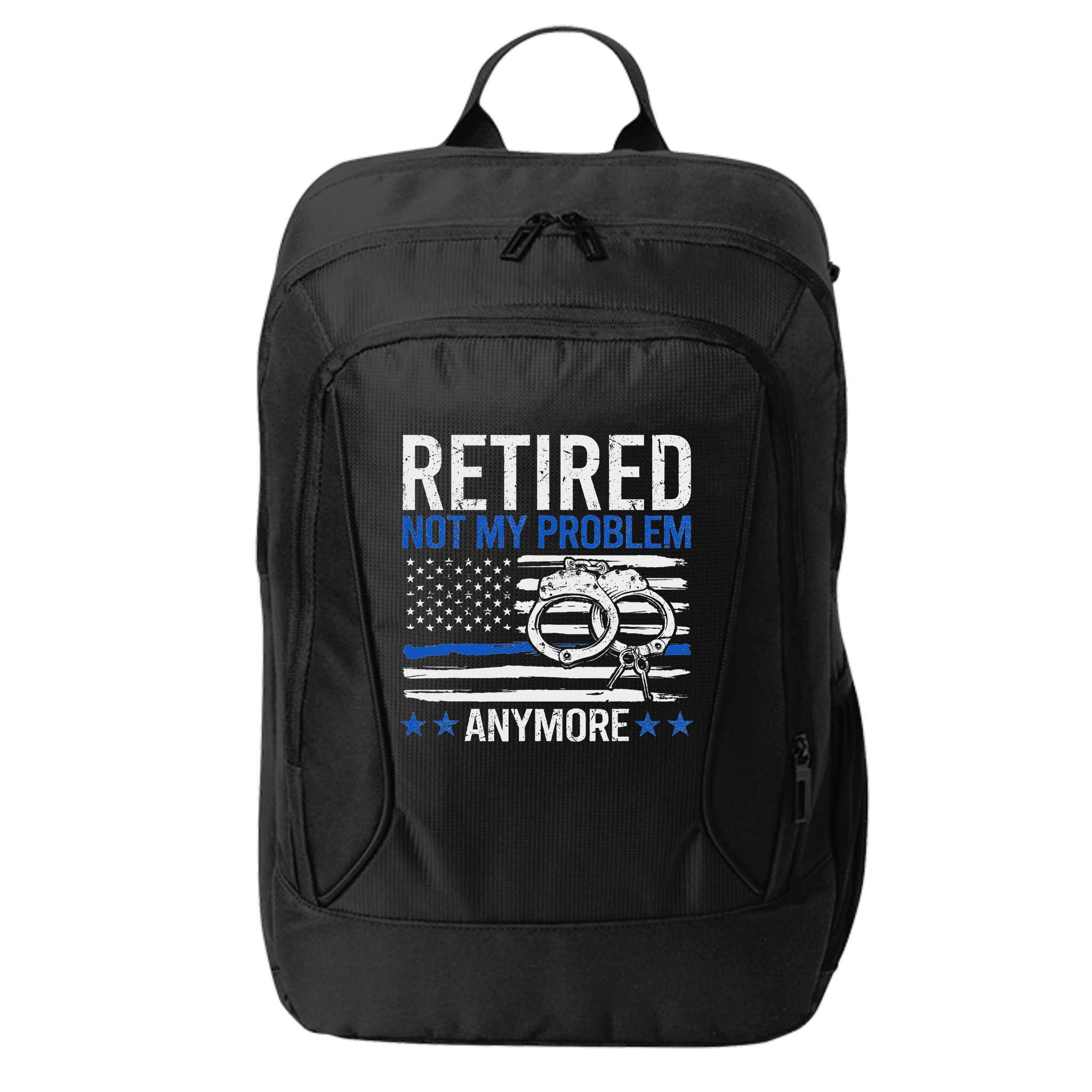 Funny Retired Police Officer Law Enforcement Retirement City Backpack