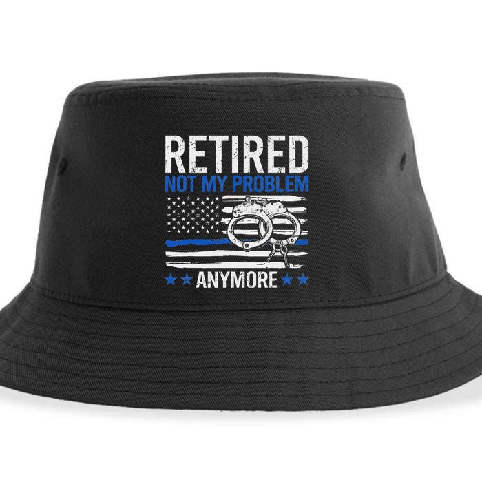 Funny Retired Police Officer Law Enforcement Retirement Sustainable Bucket Hat
