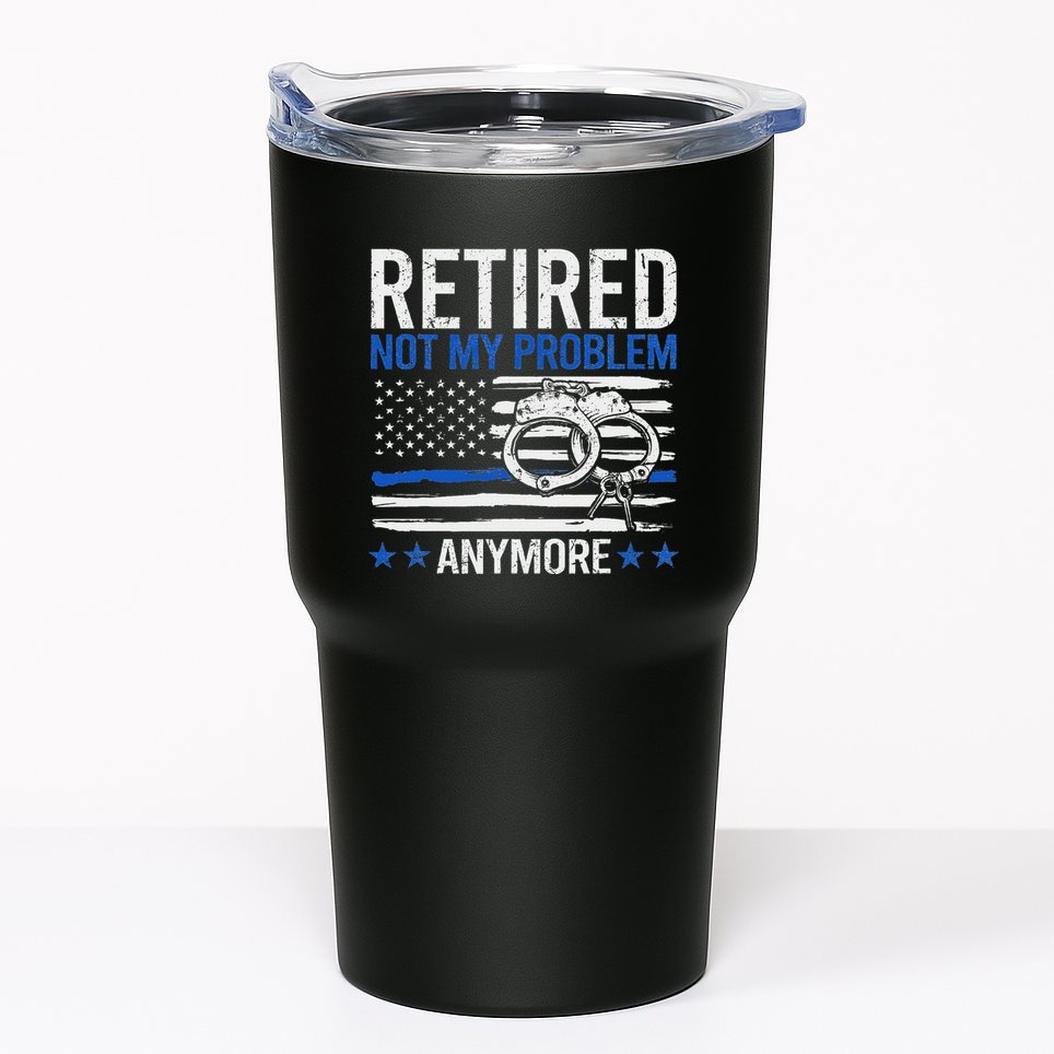 Funny Retired Police Officer Law Enforcement Retirement Tumbler