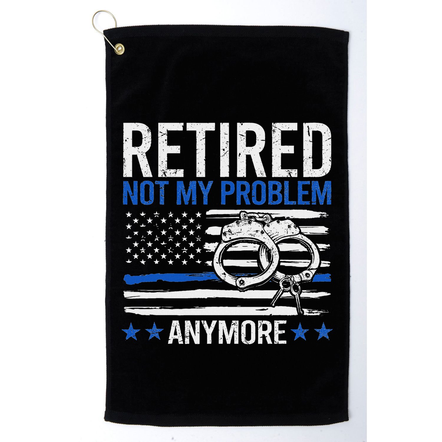Funny Retired Police Officer Law Enforcement Retirement Golf Towel