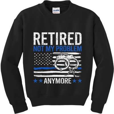Funny Retired Police Officer Law Enforcement Retirement Kids Sweatshirt