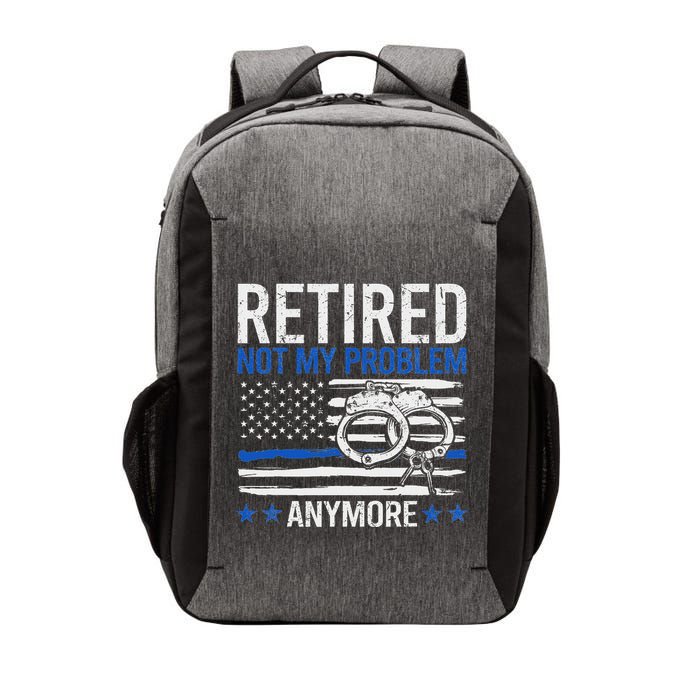 Funny Retired Police Officer Law Enforcement Retirement Vector Backpack