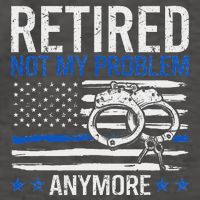 Funny Retired Police Officer Law Enforcement Retirement Vector Backpack