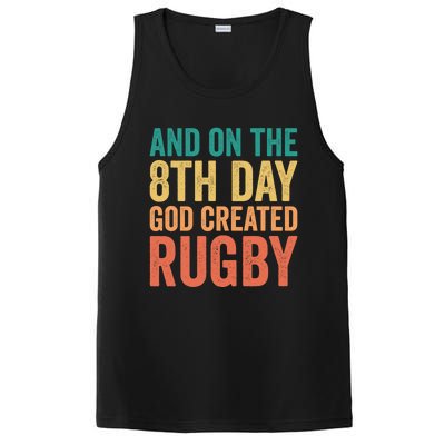 Funny Rugby Phrases Quotes And On The 8th Day God Created Gift PosiCharge Competitor Tank