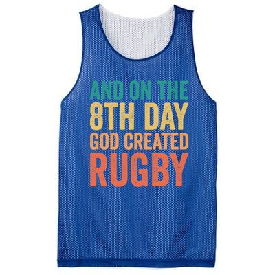 Funny Rugby Phrases Quotes And On The 8th Day God Created Gift Mesh Reversible Basketball Jersey Tank