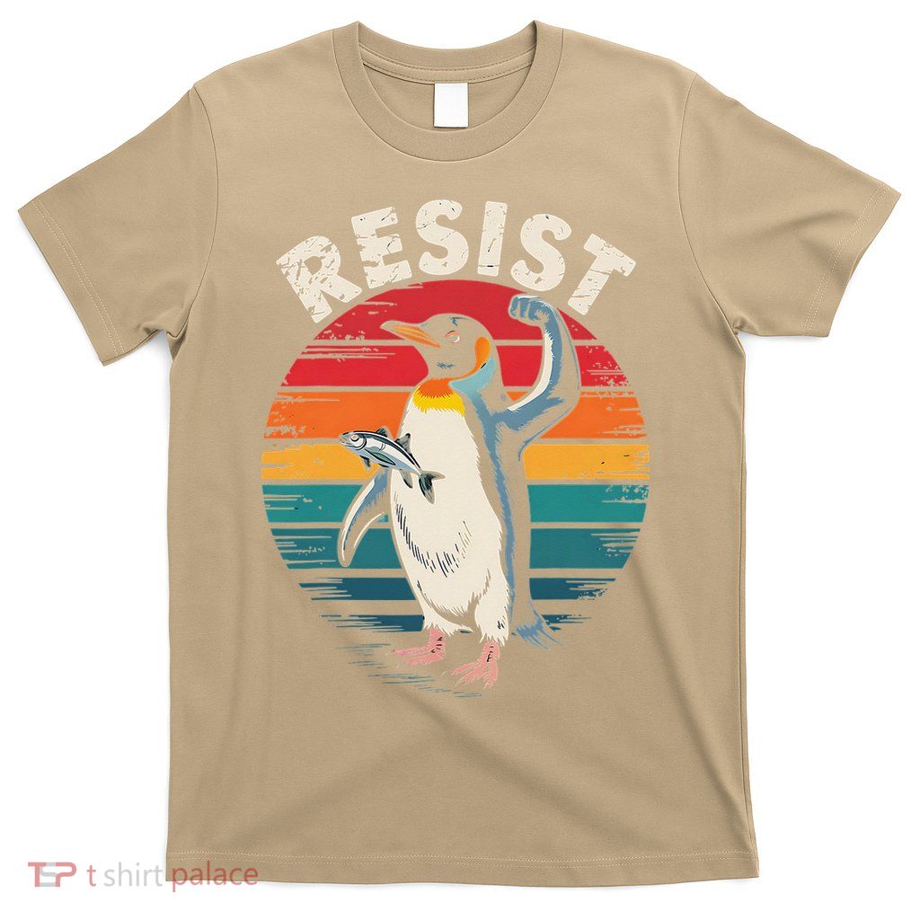 Funny Resist Penguin Activism Graphic We Stand With T-Shirt
